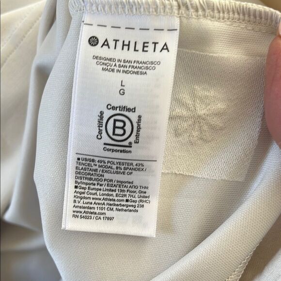 Athleta Seasoft Crewneck Sweatshirt Size L NWT Cream - Picture 5 of 5